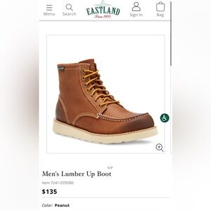 Eastland Peanut Leather Boots
